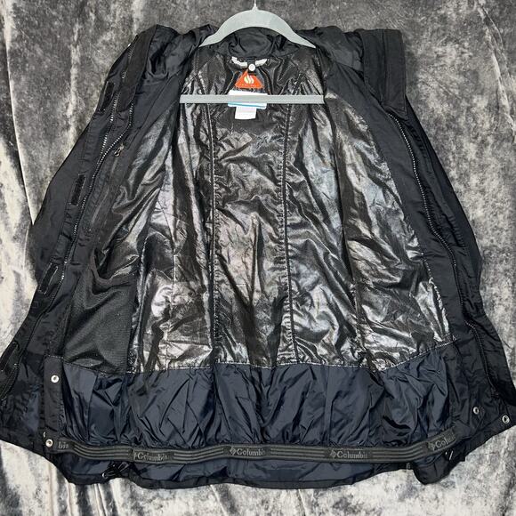 Women’s Columbia Omni-Tech Omni-Heat Waterproof Hooded Jacket Black Size Small - Picture 6 of 11